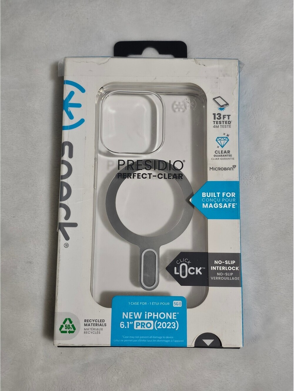 Speck Presidio Perfect-Clear Case for New iPhone 6.1" Pro (2023) with MagSafe